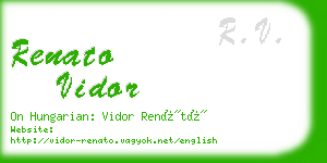 renato vidor business card